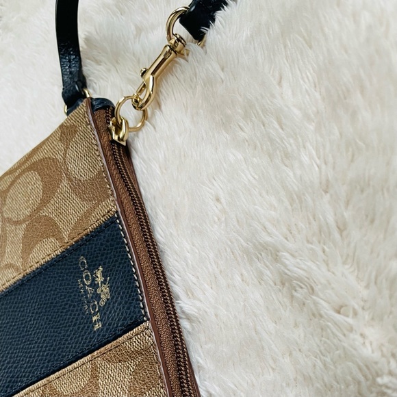 Coach Signature Wristlet with Navy Accent - Picture 3 of 8